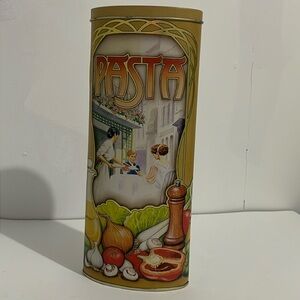 Pasta Decorative Storage Tin Home Cabin Decor Organization
